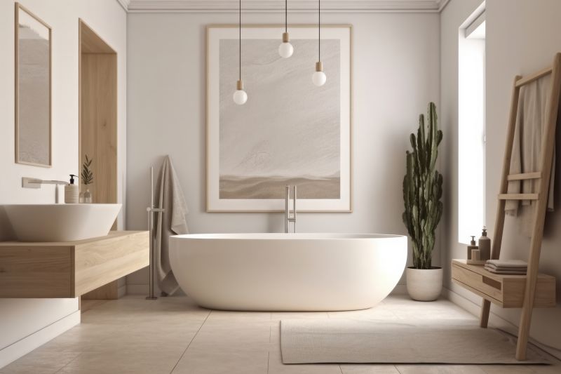 Elegant bathtub setup