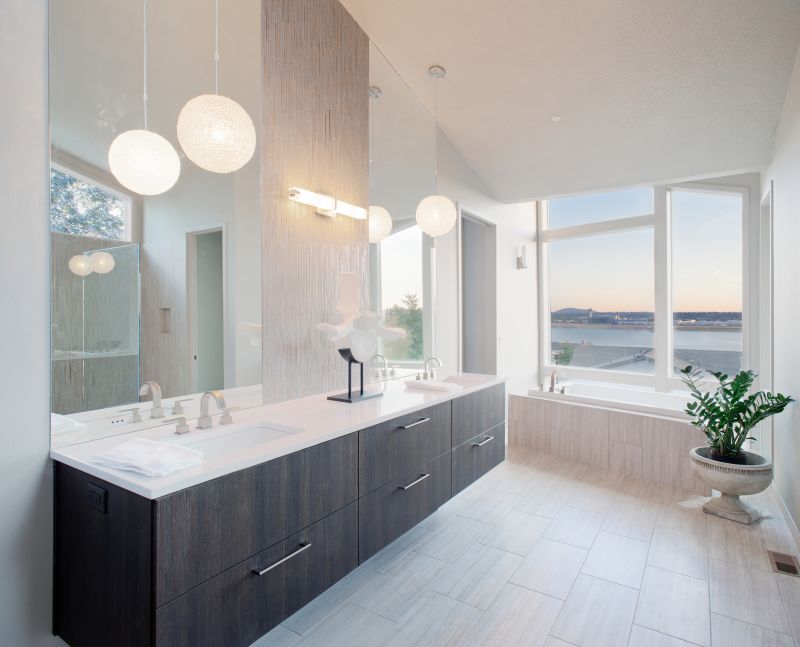 Contemporary vanity area